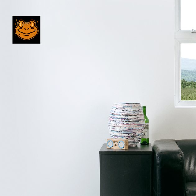 Spooky Frog Face Halloween Artwork Gift by MakerMind8.2